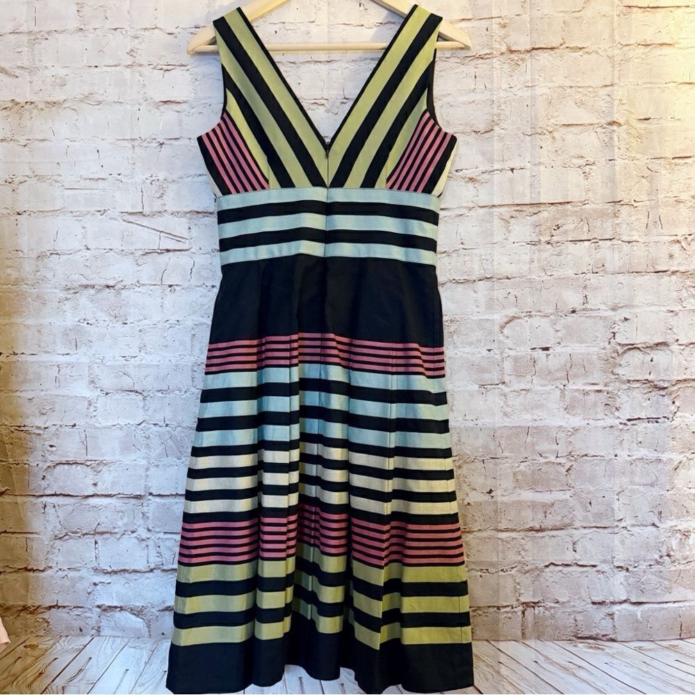 Kay Unger sleeveless striped dress